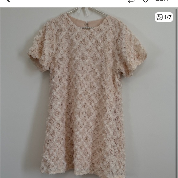 Chic Cream Lace Mini Dress - Picture 8 of 8